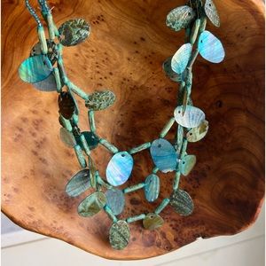 Turquoise Shell Beaded Necklace
